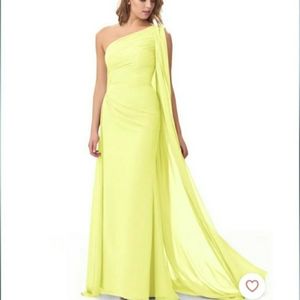 Azazie Formal gown, daffodil yellow, size 8